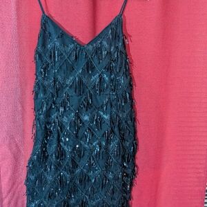 SHEIN Black Gatsby Style Sequin Mini Dress